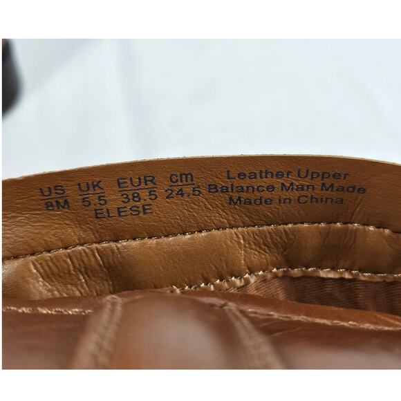 FRANCO SARTO ELESE LEATHER ANKLE BOOTS – WOMEN'S SIZE 8M – COGNAC – NEW WO BOX - Picture 7 of 11